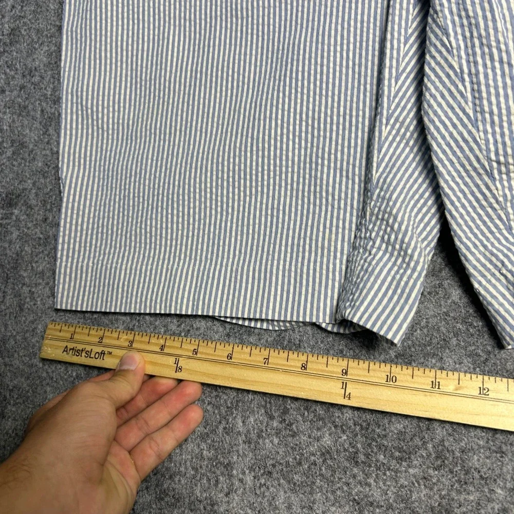 Polo Ralph Lauren Seersucker Shorts Blue White Striped Mens Size 36 Retro Preppy